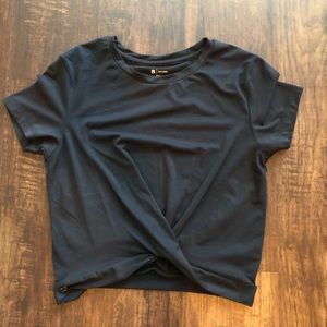 Black Buff Bunny Crop Top